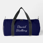 Dunkelblau und weiß stilvoll duffle bag (Rückseite)