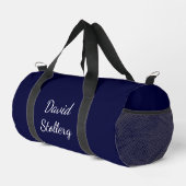 Dunkelblau und weiß stilvoll duffle bag (Rechte Ecke)