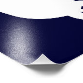 Dunkelblau und Weiße Meeresschildkröte Vertikal A Fotodruck (Ecke)