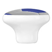 Dunkelblau und weißer Fußball Keramikknauf (Seitenansicht)