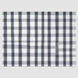 Dunkelblau und weißes Buffalo Karo Dekoupage Paper Seidenpapier