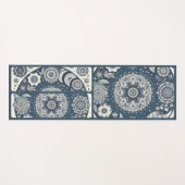 Dunkelblau und weißes Collage Yogamatte (Vorderseite (Horizontal))