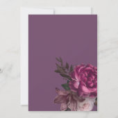 Dunkelblau-Wasserfarben-Blütenwoche Einladung (Rückseite)