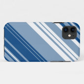 Dunkelblau-weiß gestreift Muster Case-Mate iPhone Hülle (Rückseite (Horizontal))