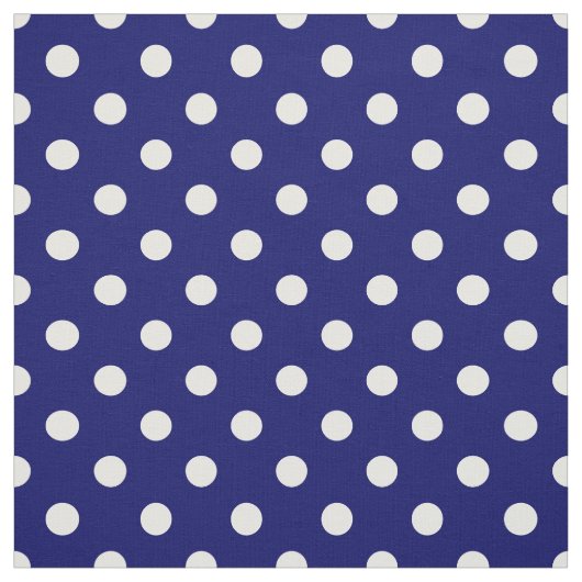 Dunkelblau-weiße Polka Dots Textil Stoff (Muster)