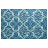 Dunkelblau-weiße Wavy-Rhombus-Muster Stoff (Fat Quarter (45,7 x 55,9 cm))