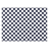 Dunkelblau-weißes Muster-Esstisch Tischdecke (Vorderseite (Horizontal))