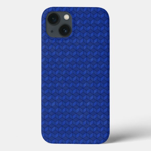 Dunkelblaue 3D-Würfel kaskadieren Case-Mate iPhone Hülle (Rückseite)