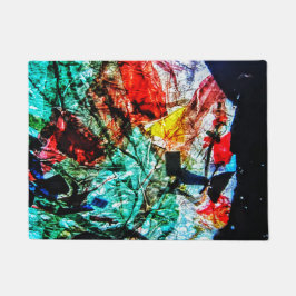 Dunkelblaue abstrakte Tür ma,Abstrakt Zuhause Fußmatte