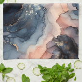 Dunkelblaue Alkoholfarbe Geschirrtuch (Gefaltet)