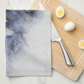 Dunkelblaue Alkoholfarbe Geschirrtuch (Viertel Falte)