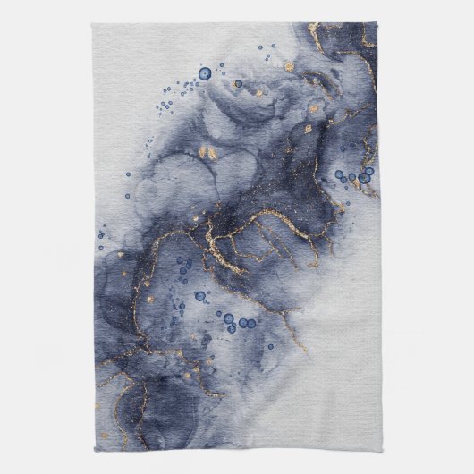 Dunkelblaue Alkoholfarbe Geschirrtuch (Vertikal)