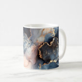 Dunkelblaue Alkoholfarbe Kaffeetasse (VorderseiteRechts)