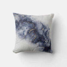 Dunkelblaue Alkoholfarbe Kissen