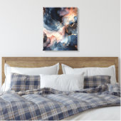 Dunkelblaue Alkoholfarbe Leinwanddruck (Insitu (Schlafzimmer))