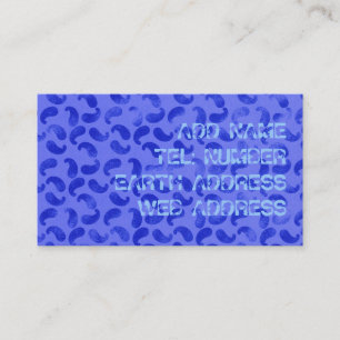 Dunkelblaue Blobs auf Blue Business Card Visitenkarte