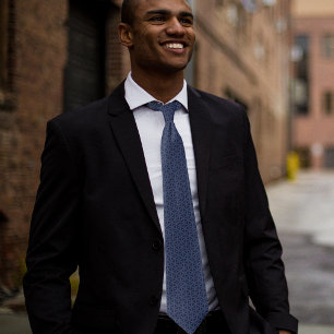 Dunkelblaue Blume des Lebensmusters Neck Tie Krawatte