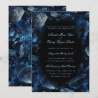 Dunkelblaue Boho-Hexen-Kristalle Schwarze Hochzeit
