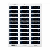 Dunkelblaue Boho-Hexen-Kristalle Schwarze Rücksend (Vorne)