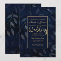 Dunkelblaue botanische Blätter Moderne schicke Hoc