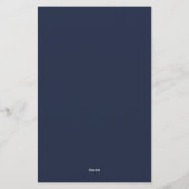 Dunkelblaue Briefpapier (Rückseite)