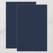 Dunkelblaue Briefpapier (Vorne/Hinten)