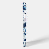 Dunkelblaue Collage Chic und modernes Design Case-Mate iPhone Hülle (Rückseite / Links)