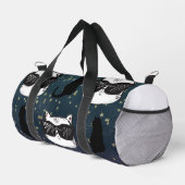 Dunkelblaue, Coole Katzen Druckknopfbeutel Duffle Bag (Rechte Ecke)