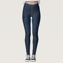 Dunkelblaue Denim-Leggings