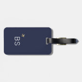 Dunkelblaue diskrete Airplane-Travel-Kennung Gepäckanhänger (Rückseite horizontal)