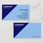 Dunkelblaue dreieckige Ecke - Blassblau (99CCFF) Visitenkarte (Vorne/Hinten)