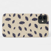Dunkelblaue Eichenmuster auf beigem Hintergrund Case-Mate iPhone Hülle (Rückseite (Horizontal))