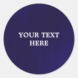 Dunkelblaue elegante marineblaue Eleganz Runder Aufkleber