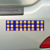 dunkelblaue Emojis Autoaufkleber (Auf Auto)
