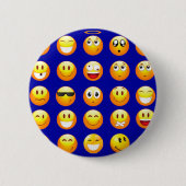dunkelblaue Emojis Button (Vorderseite)