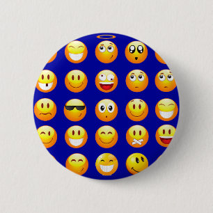 dunkelblaue Emojis Button