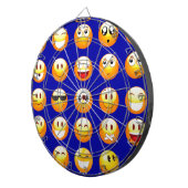dunkelblaue Emojis Dartscheibe (Vorderseite rechts)