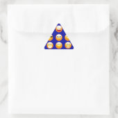 dunkelblaue Emojis Dreieckiger Aufkleber (Tasche)