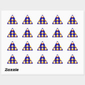 dunkelblaue Emojis Dreieckiger Aufkleber (Blatt)