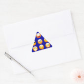 dunkelblaue Emojis Dreieckiger Aufkleber (Umschlag)