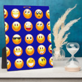 dunkelblaue Emojis Fotoplatte (Seite)