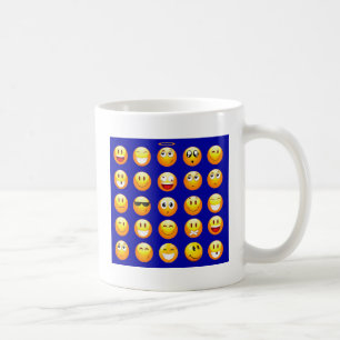 dunkelblaue Emojis Kaffeetasse