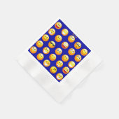 dunkelblaue Emojis napkins Serviette (Ecke)