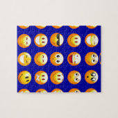 dunkelblaue Emojis Puzzle (Horizontal)