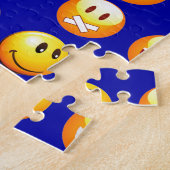 dunkelblaue Emojis Puzzle (Seite)