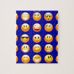 dunkelblaue Emojis Puzzle