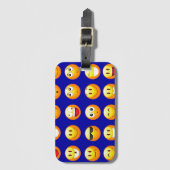 dunkelblaue Emojis Reisegepäck Gepäckanhänger (Vorderseite Vertikal)