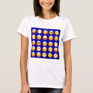 dunkelblaue Emojis T-Shirt