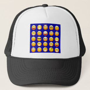 dunkelblaue Emojis Truckerkappe