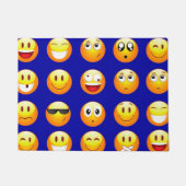 dunkelblaue Emojis Türmatte (Vorderseite)